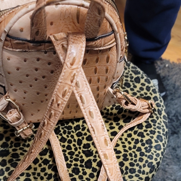 Mini Studded Taupe fashion backpack - Picture 5 of 14
